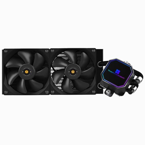 Image of Thermalrlght Frozen Prism 240 Black CPU Liquid Cooler,Efficient PWM Controlled Pump 3300RPM,TL-E12 Series PWM Fanx2,Water Cooling Computer Parts,for AMD AM4 /AM5,Intel 1150 /1156 /1200 /1700 /20XX