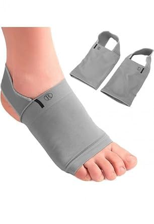 NIYANETAIL® Flat Foot Arch Support Sleeves – 1 Pair | Pain Relief for Plantar Fasciitis, Flat Feet, Heel Spur, Arch Strain | Free Size for Men & Women | Cushioned Foot Sleeves for Daily Use