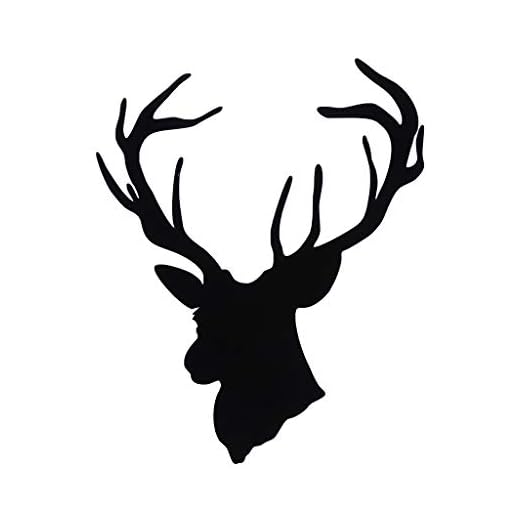 Xuniu Calcomanías de la Etiqueta engomada del Coche de la Moda, Coche de Vinilo Fresco de la Cabeza de los Ciervos Que diseña la Caza Creativa el 12x16.5cm