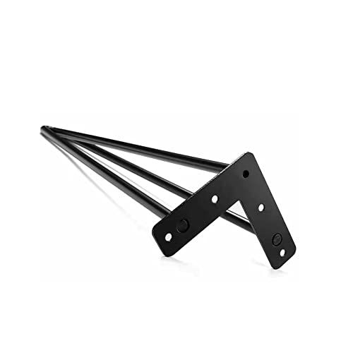 Yahpetes Table Legs Black Heavy Duty Hairpin Furniture Legs With Screws And 4Pcs Bonus Rubber Floor Protectors Metal Home Diy Projects (12 Inch) #TOP2