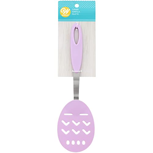 Wilton Purple Egg Plastic Turner/Spatula Silicone Handle