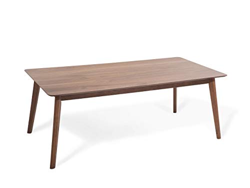 Beliani Mesa de Comedor de Madera de Caucho 200x100 cm MADOX