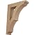 Ekena Millwork BKTW01X06X09AVAL Wood Bracket, 1 3/4"W x 6 1/2"D x 9"H, Alder