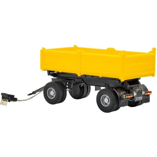 1 pezzo 8215 - Rimorchio ribaltabile a 2 assi, giallo, modello funzionale