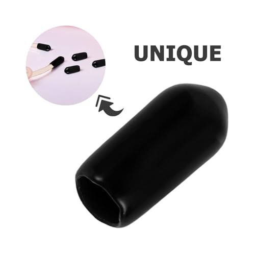 Homoyoyo 100 Pièces Confortable Couleur Noir en Pvc Compatible Polyvalente pour Serrage-tête et Pinces à Cheveux pour Création D'accessoires Capillaires – vue 8