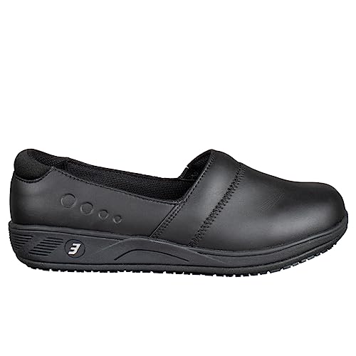 SAFETY JOGGER Sicherheitsschuhe für Damen 40 EU - Sophie - Leichter, Bequemer Klettverschluss Leder Arbeitsschuh, ideal für Pflege, Küche oder Innenbereich, rutschfest, Oxypas, Schwarz
