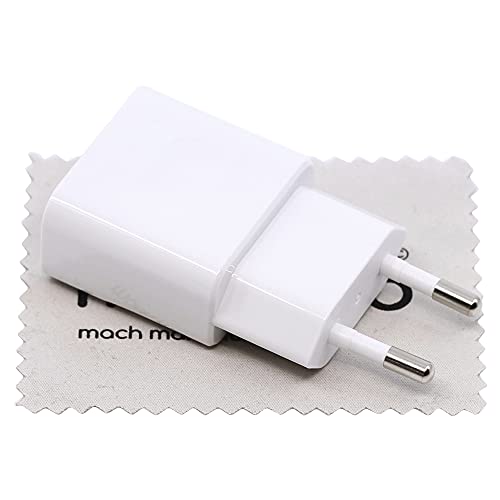Caricatore originale Huawei HW-050100E01 5W per Huawei P40 Lite E, P Smart 2020, P Smart, Honor 8X, 9, 9A, 9X, 10, 20 Lite, Y6p, Y7, Y7p, Y8s, Y9, Y9s (senza cavo dati) con panno per la pulizia