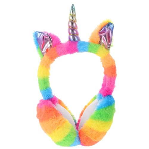 1pc Unicorn Earmuffs Foldable Ear Warmers Winter Earmuff Ear Cover Womens Ear Muffs Fuzzy Fleece Earmuff Winter Headband Fur Headband Winter Ear Muff Heater Plush Miss Adjustable