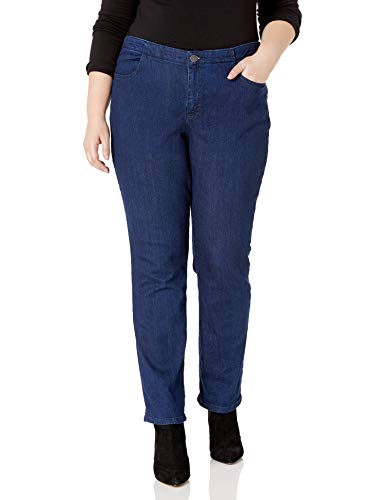 Riders by Lee Indigo Women's Plus Size Comfort Collection Straight Leg Jean, Cobalt, 16W
