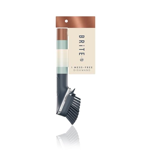 Brite by Scotch-Brite Limited Edition Mess-Free Dishwand Sleek and Stylish Dish Brush with Soap Dispenser Handle