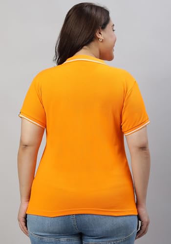 Image of Wear Your Opinion Women's Plus Size Tipped Collar Neck Polo Tshirt