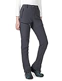 Wespornow Women's-Snow-Ski-Pants for Winter Outdoor Fleece-Lined-Water-Resistant-Hiking-Insulated-Pants with Zipper Pockets（Grey,Small
