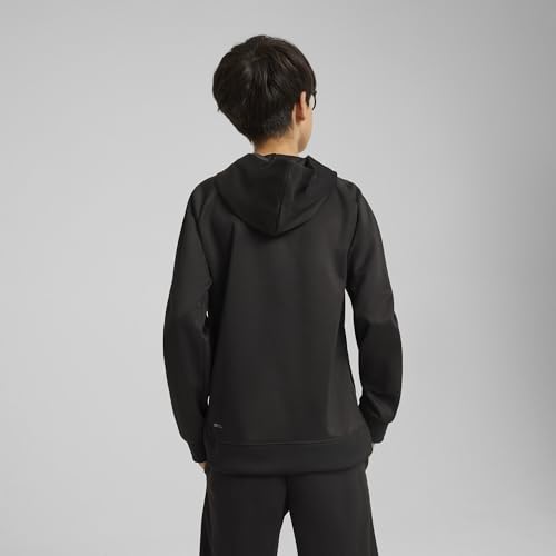 Puma Jungen Active Sports Graphic Poly Hoodie B Kapuzenpullis, Puma Black, 128 EU – Ansicht 3