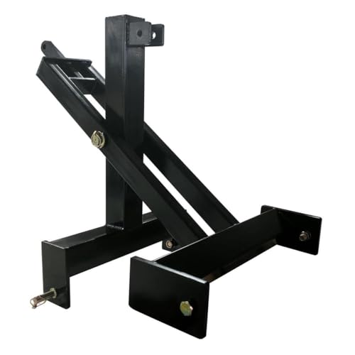 Titan Attachments 3 Point Scissor Lift Fits Category 1 Tractors, Material Handling Lift for Raising, Lowering & Extending Hay Bales to Stack