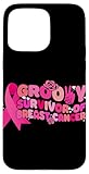 retro anni '70 groovy sopravvissuto al mese della consapevolezza del cancro al seno custodia per iphone 15 pro max