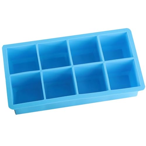Moldes de silicona para hielo grande 8 cubos flexibles miniatura 2