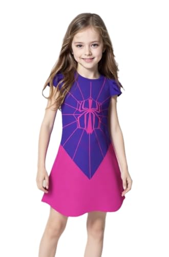 Girls Ruffle Sleeve Fantasy Dress 3-8 Years, Casual Playwear for Summer & Parties3