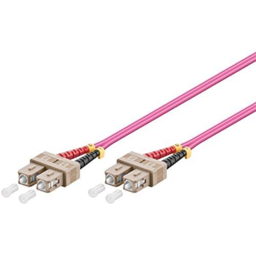 Cable de fibra óptica OM4 SC a SC de 2 m para redes de alta velocidad