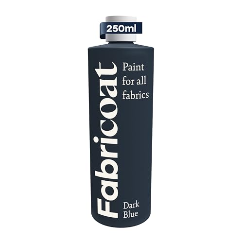 Fabricoat - Fabric Paint for Furniture - 8.5oz / 250ml Dark Blue - Restore or Change the Color of Couches, Chairs, Upholstery, Soft Furnishings, Car Interiors, Clothing, & Footwear