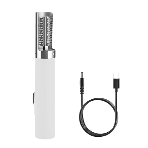 OUGPIU Electric Fish Scale Stainless Steel Fish Scaler with Protective Cover, Professional Scaler Fish Tool Fish Scraper, Seafood Tools for Fish Markets, Restaurants, Kitchens (White)