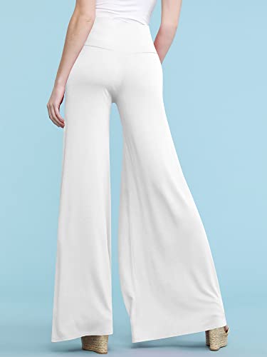 Made By Johnny MBJ Women's Casual Comfy Solid/Tie Dye Wide Leg Palazzo Lounge Pants (XS~5XL)3