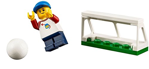 LEGO City MiniFigure: Boy (Freckles, w/ Soccer Ball and Goal) 60134