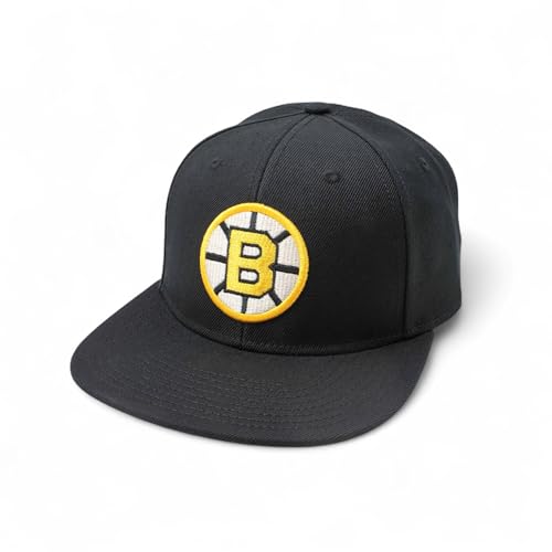 AMERICAN NEEDLE Boston Bruins Archive 400 Adjustable Snapback Baseball Hat (21006A-BBR-BLK)