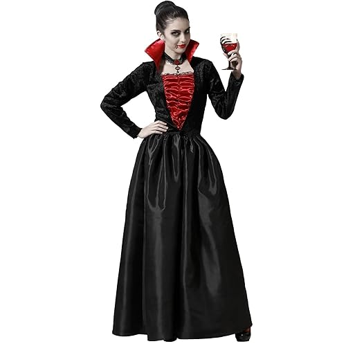 Atosa déguisement vampire noir élégant femme adulte M