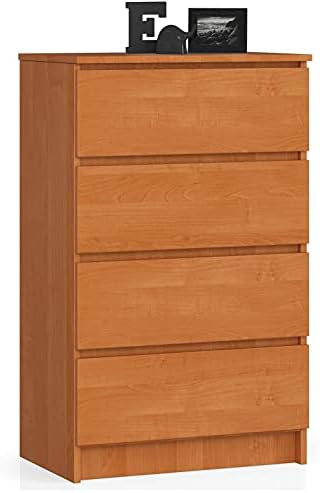 AKORD | Cómoda K60 con 4 cajones | Credenza Alta | Mueble Moderno...