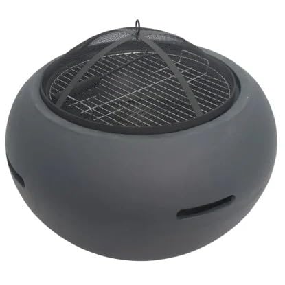 Feuertonne, Feuerschale, Grill, Feuerschale Steinoptik, Design Feuerstelle (Rund)