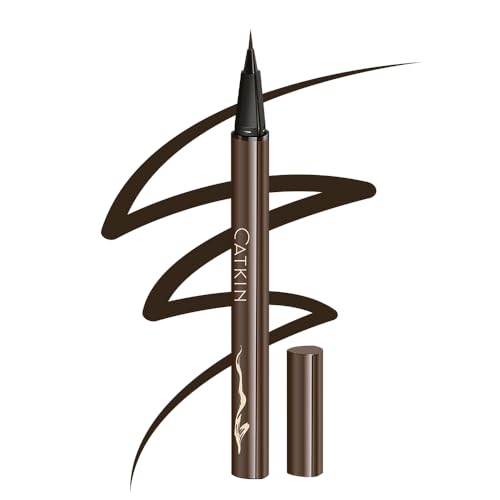 CATKIN Dreamworld Liquid Eyeliner, Marron, Waterproof, Séchage Rapide, Anti-bavures, Tenue 24 h, Formule sans Alcool et Hautement Pigmenté, 0.8ml