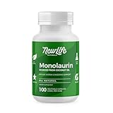 NewLife Naturals Monolaurin Dietary Supplement: 625mg Monolaurin Lauric Acid Sourced from Raw Coconut Oils - Immune System and Digestive Health Support - 100 Vegetarian Capsules