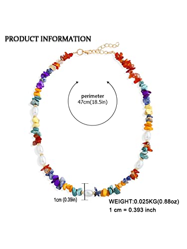 Image of Yellow Chimes Necklace for Women and Girls Fashion Choker Necklace for Women Carnelian Stone Pearl Choker Necklace for Girls | Birthday Gift for Girls and women