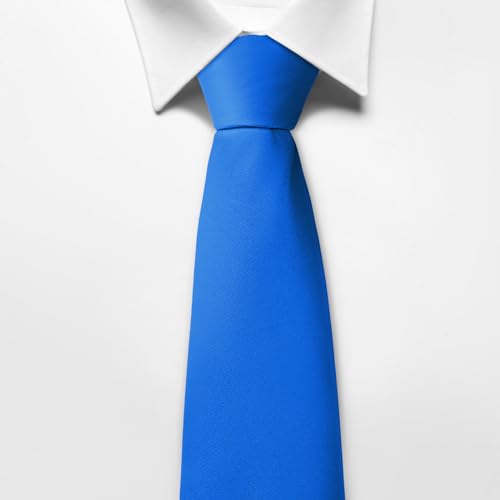 Image of Men's Classic Satin 3.15 inch Soild Color Necktie Wedding Business Tie & Gift Box
