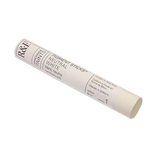 R&F Handmade Paints - Professional Oil Pigment Stick, Neutral White, 38 ml