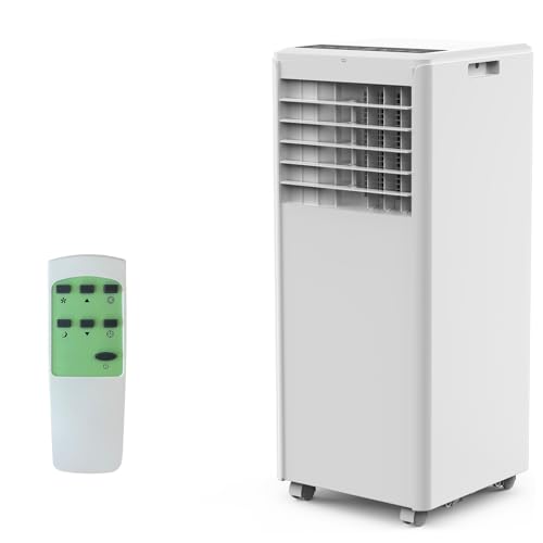 8000 BTU Portable Air Conditioner - 3 in-1 Cooling, Dehumidifier & Fan, Quiet AC Unit for Rooms Up to 350 Sq.Ft, 24H Timer, Remote Control & Window Ki