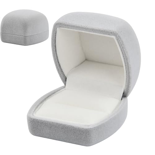 Joyero para Anillo, Caja para Anillo de Terciopelo, Ring Box, Joyero Elegante para Propuesta de Matrimonio, Caja de Regalo para Anillos, Collares, Pendientes, Anillo de Compromiso, Caja de Regalo