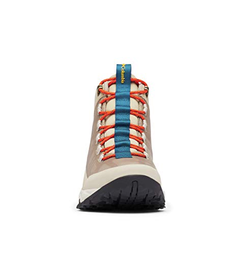 Columbia mens Flow Borough Mid Hiking Shoe, Ancient Fossil/Tangy Orange, 13 US