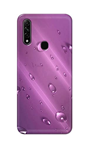 Image of PRINTFIDAA Water Bubbles in Lilac Background Printed Designer Hard Back Case Cover for Oppo A31 (2020) / Oppo A8 -(TY) MVN1005