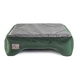 BOUTIQUE ZOO Exclusive Hundebett | Hundeliege, Hundekörbchen mit Kissen | Hundesofa für kleine und mittlere Hunde | Große: M - 75 x 66 x 20 cm | Farbe: Velvet Grün