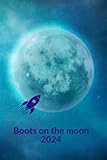  Boots on the moon - Notebook - 6x9\": Space Journal - Boots on the moon - 6x9\"