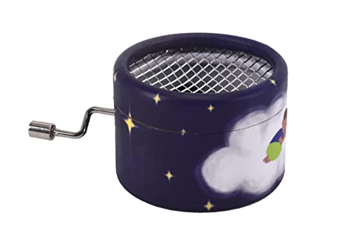 Voggenreiter Spieluhr 1287 „Schlaf, Kindlein, schlaf“, hochwertige Spieluhr mit Qualitäts-Spielwerk und Handkurbel, robustes und kindgerecht gestaltetes Gehäuse