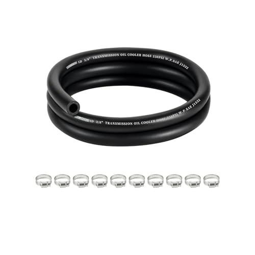 EVIL ENERGY 3/8 Transmission Cooler Hose 5FT SAE J1532 250 PSI Power Steering Hose for Transmission Engine & Hydraulic Oil Cooling Systems