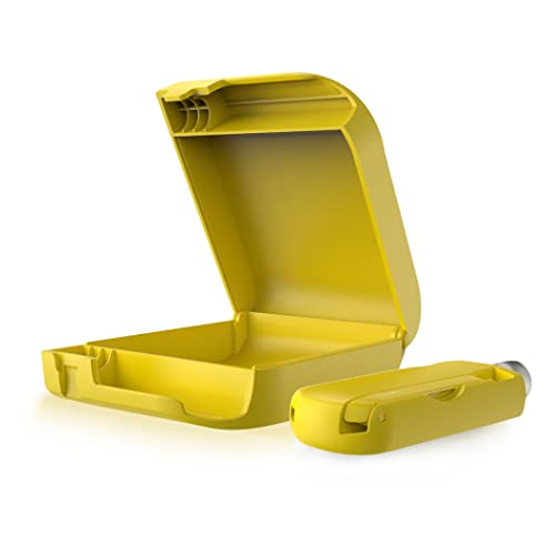 KOHEEL Portable Étui pour dentier, Il intègre l'étui pour appareil dentaire, l'outil de retrait de l'Aligner, et Chewie (Jaune) Cover