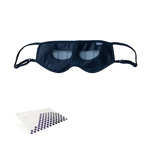 G-TOUCH WIDE ジータッチ・ワイド ピンホールアイウォーマー(ネイビー/スモール/1枚)&おもてな紙セット アイマスク 三層構造 立体構造 メガネ併用可能 目元 温め 温かい メンズ レディース ユニセックス