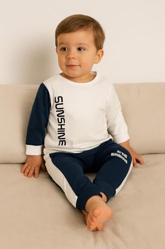 Image of NOVA BLOOM Kids Clothes for Boys | Cotton Printed Sweatshirt and Pants Set, Lightweight Breathable Kids Dress Boy Outfit, Comfortable Baby Boy Dress for Summer and Winter Wear
