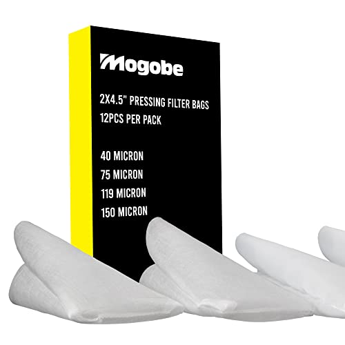 2x4.5 Inches Nylon Pressing Filter Bags, 12pcs Per Pack on 40, 75, 119, 150 Micron(?m), by Mogobe (75 Micron)