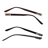 Genérico 1 par de patillas de PC negras con resorte y bisagra for gafas - Accesorios de reparación de gafas de metal(SPC001 Brown)
