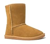 REDVOLUTION New Kids Classic Snow Boots Faux Fur Midcalf Outdoor Boots (Big Kid) (4030 camel, numeric_3)