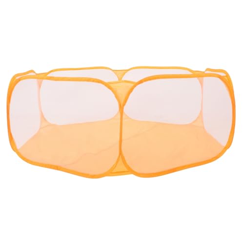 Abaodam 折りたたみ式ポータブルペットフェンス 六角形メッシュプレイペン ポリエステル製 小動物用屋内外サークル 猫 小型犬 ウサギ対応 ペット遊び場 囲い